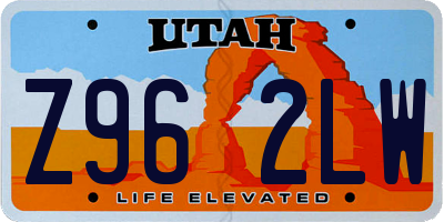 UT license plate Z962LW