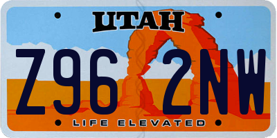 UT license plate Z962NW