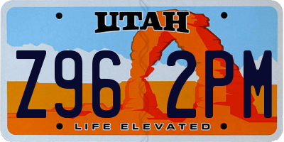 UT license plate Z962PM
