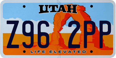 UT license plate Z962PP