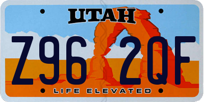UT license plate Z962QF