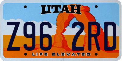 UT license plate Z962RD