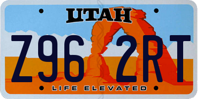 UT license plate Z962RT