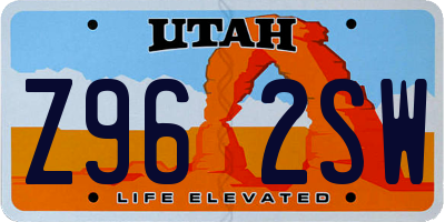 UT license plate Z962SW