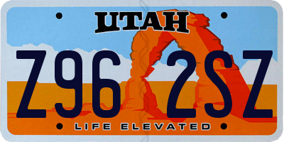 UT license plate Z962SZ