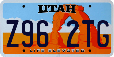 UT license plate Z962TG