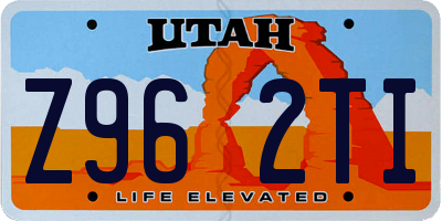 UT license plate Z962TI