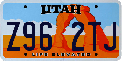UT license plate Z962TJ