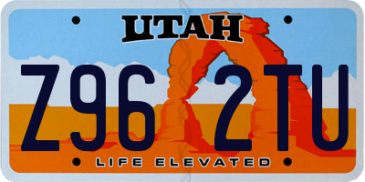 UT license plate Z962TU