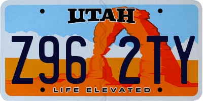 UT license plate Z962TY