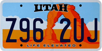 UT license plate Z962UJ