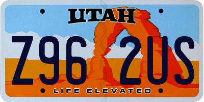 UT license plate Z962US