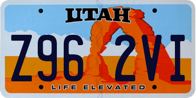 UT license plate Z962VI
