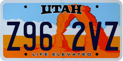 UT license plate Z962VZ