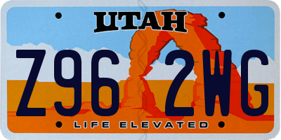UT license plate Z962WG