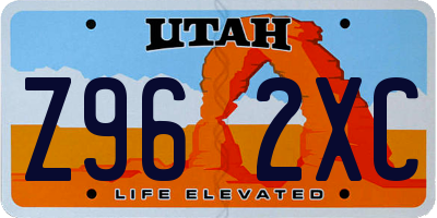 UT license plate Z962XC
