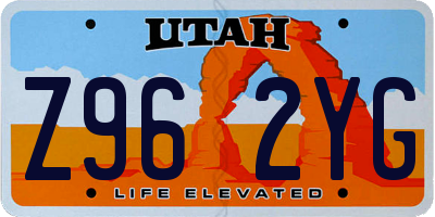 UT license plate Z962YG
