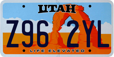UT license plate Z962YL