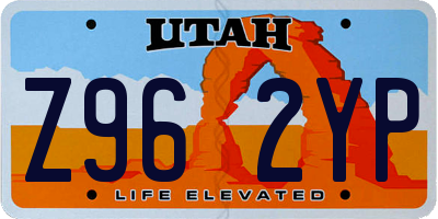 UT license plate Z962YP