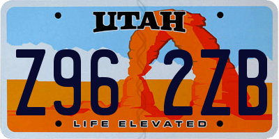 UT license plate Z962ZB
