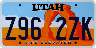 UT license plate Z962ZK