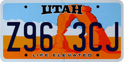 UT license plate Z963CJ