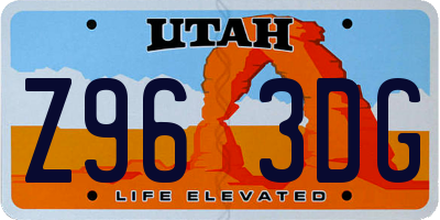 UT license plate Z963DG