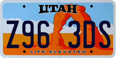UT license plate Z963DS
