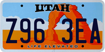 UT license plate Z963EA