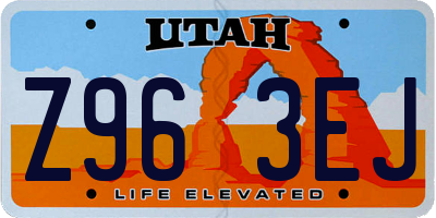UT license plate Z963EJ