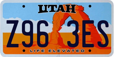 UT license plate Z963ES
