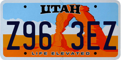 UT license plate Z963EZ