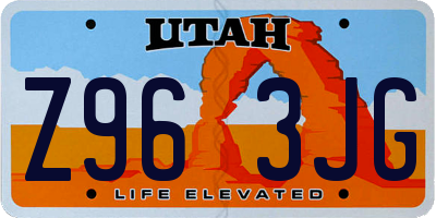 UT license plate Z963JG