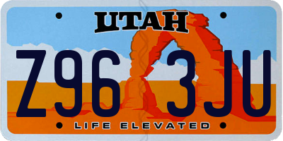 UT license plate Z963JU