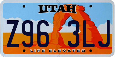 UT license plate Z963LJ