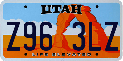 UT license plate Z963LZ