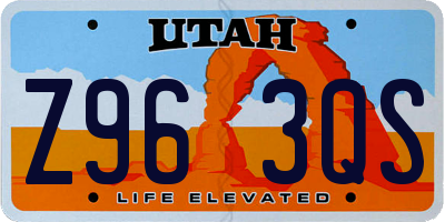 UT license plate Z963QS