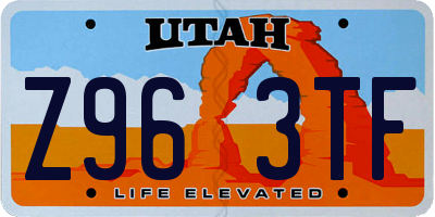 UT license plate Z963TF