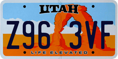 UT license plate Z963VF