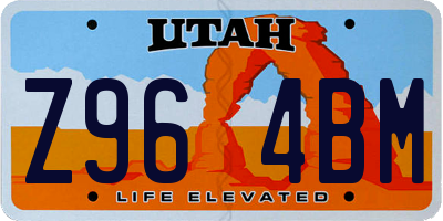 UT license plate Z964BM
