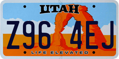 UT license plate Z964EJ