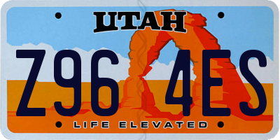 UT license plate Z964ES