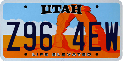 UT license plate Z964EW