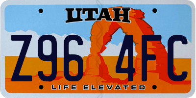 UT license plate Z964FC