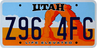UT license plate Z964FG