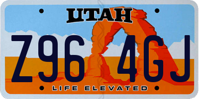 UT license plate Z964GJ