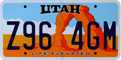 UT license plate Z964GM