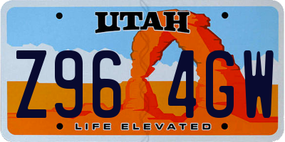 UT license plate Z964GW