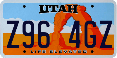 UT license plate Z964GZ