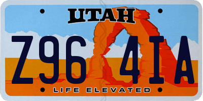 UT license plate Z964IA
